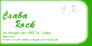 csaba rock business card